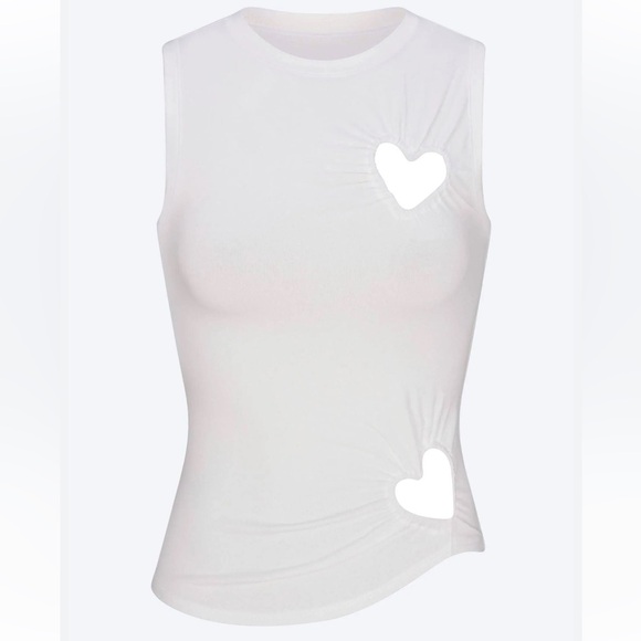 Skims white Heart Cutout tank M - Picture 2 of 5